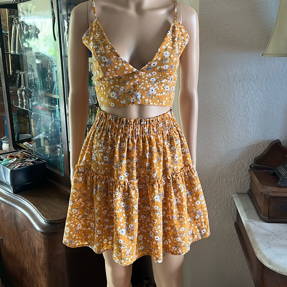 Jeuvre 2 piece summer skirt and top size L